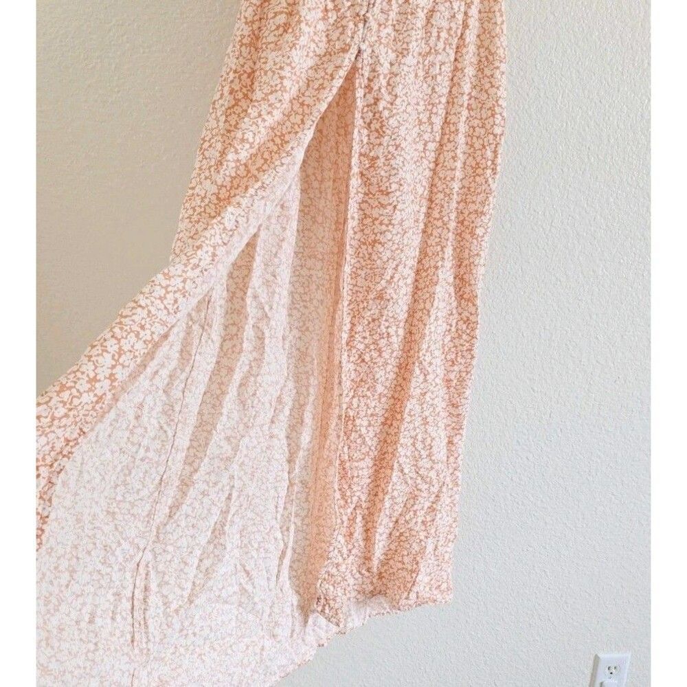 Anthropologie Nora Nightgown Size Medium Sleep Dress Tank Smocked Pink Floral - Picture 5 of 10